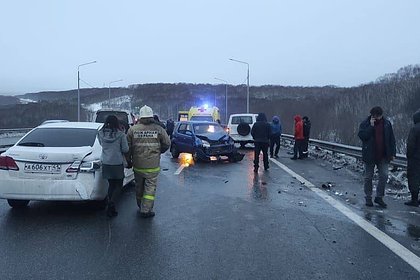 На российской трассе столкнулись 17 автомобилей