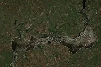 Опубликованы спутниковые снимки почти исчезнувшего Каховского водохранилища